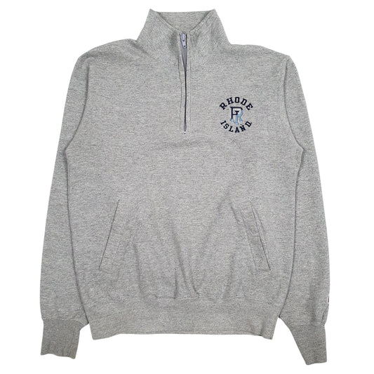 Mens Grey Champion Rhodes Island Quarter Zip Jumper