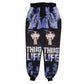 Mens Black Yeezzi 2 Pac Thug Life Jogger Trousers