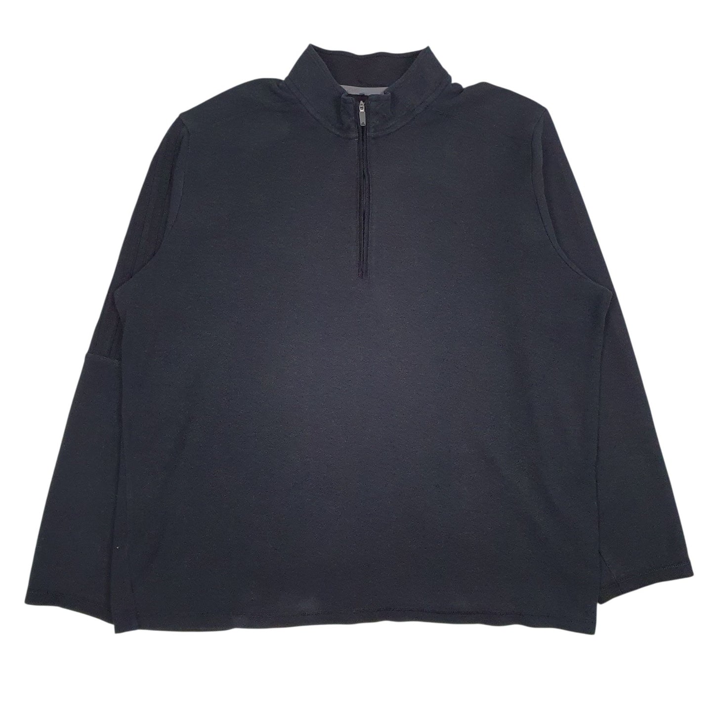 Mens Black Adidas Lightweight Quarter Zip Jumper