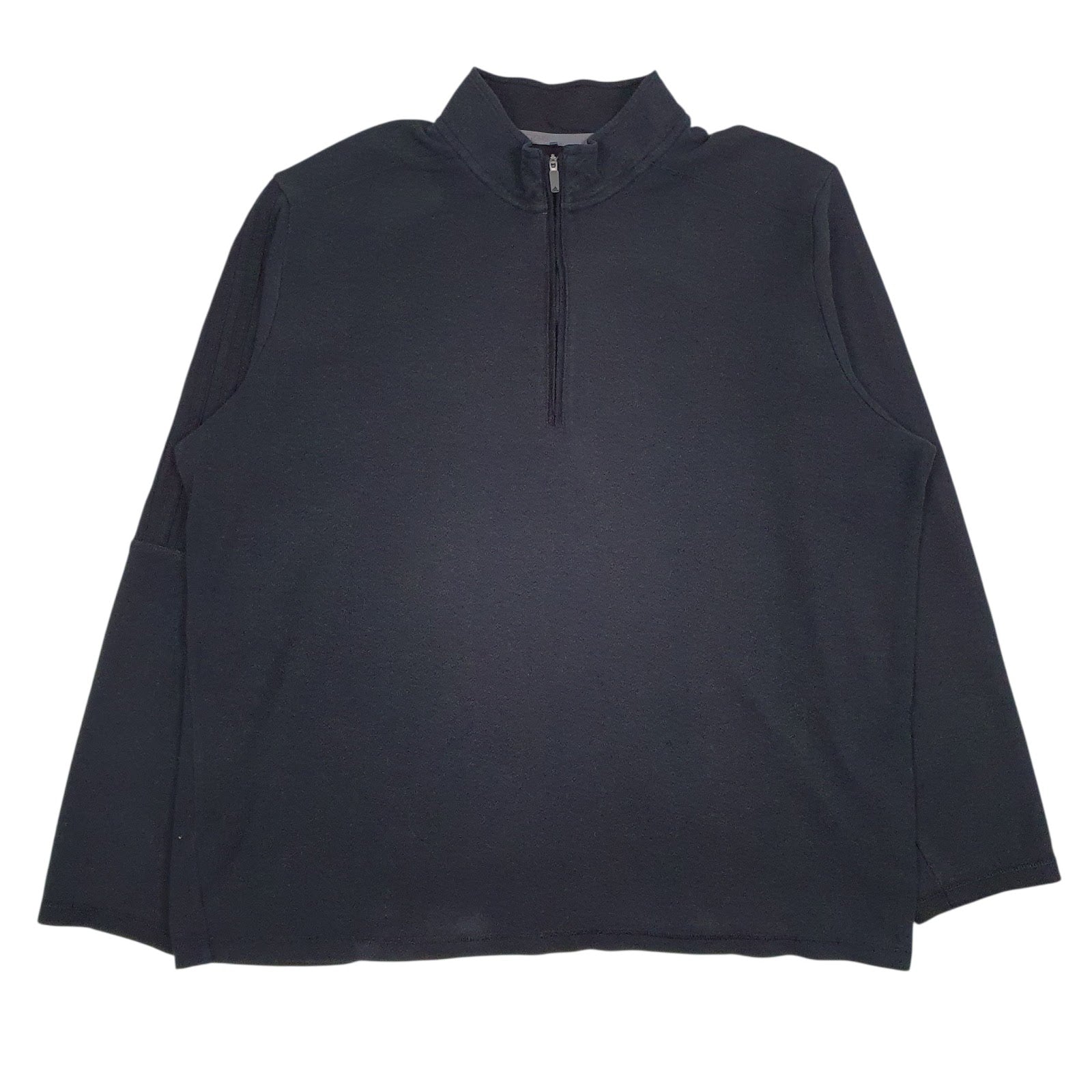 Mens Black Adidas Lightweight Quarter Zip Jumper