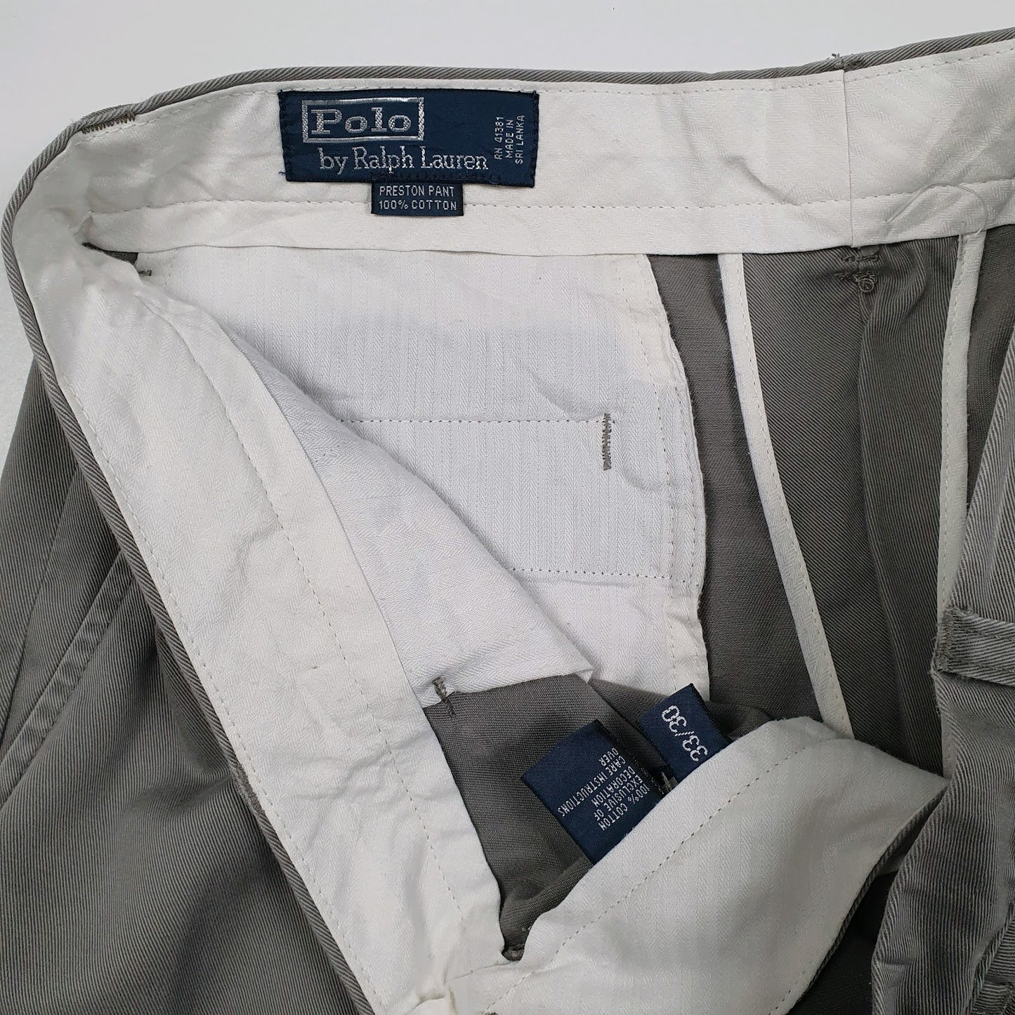 Mens Grey Polo Ralph Lauren Preston Pant  Trousers