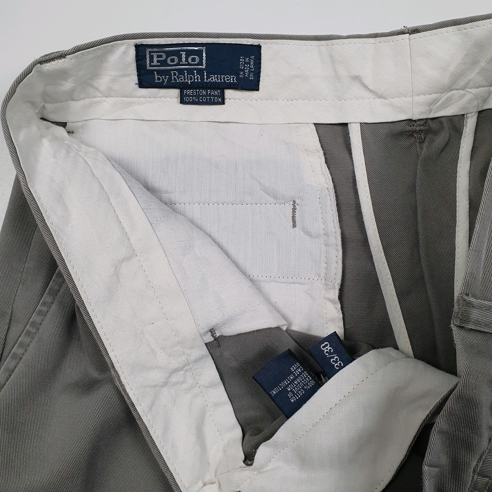 Mens Grey Polo Ralph Lauren Preston Pant  Trousers