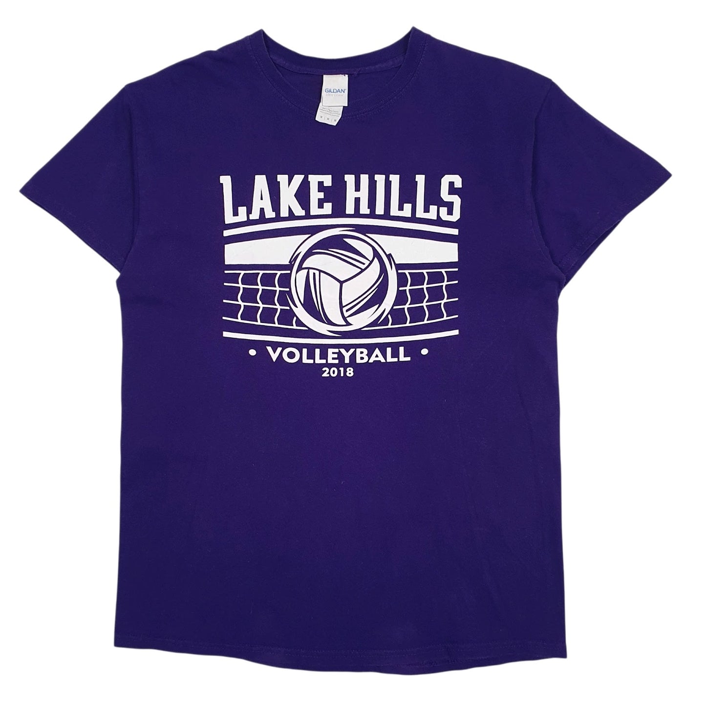 Mens Purple Gildan Lake Hills Volleyball Short Sleeve T Shirt