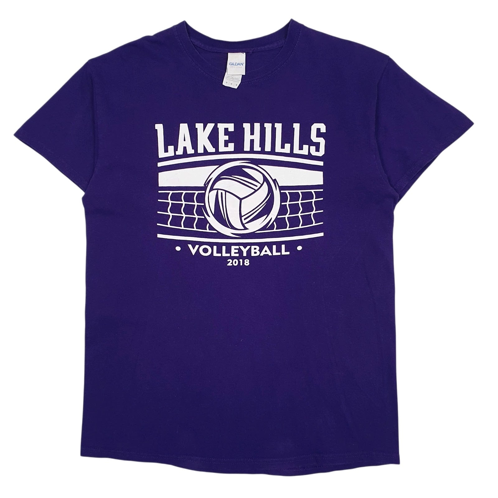 Mens Purple Gildan Lake Hills Volleyball Short Sleeve T Shirt