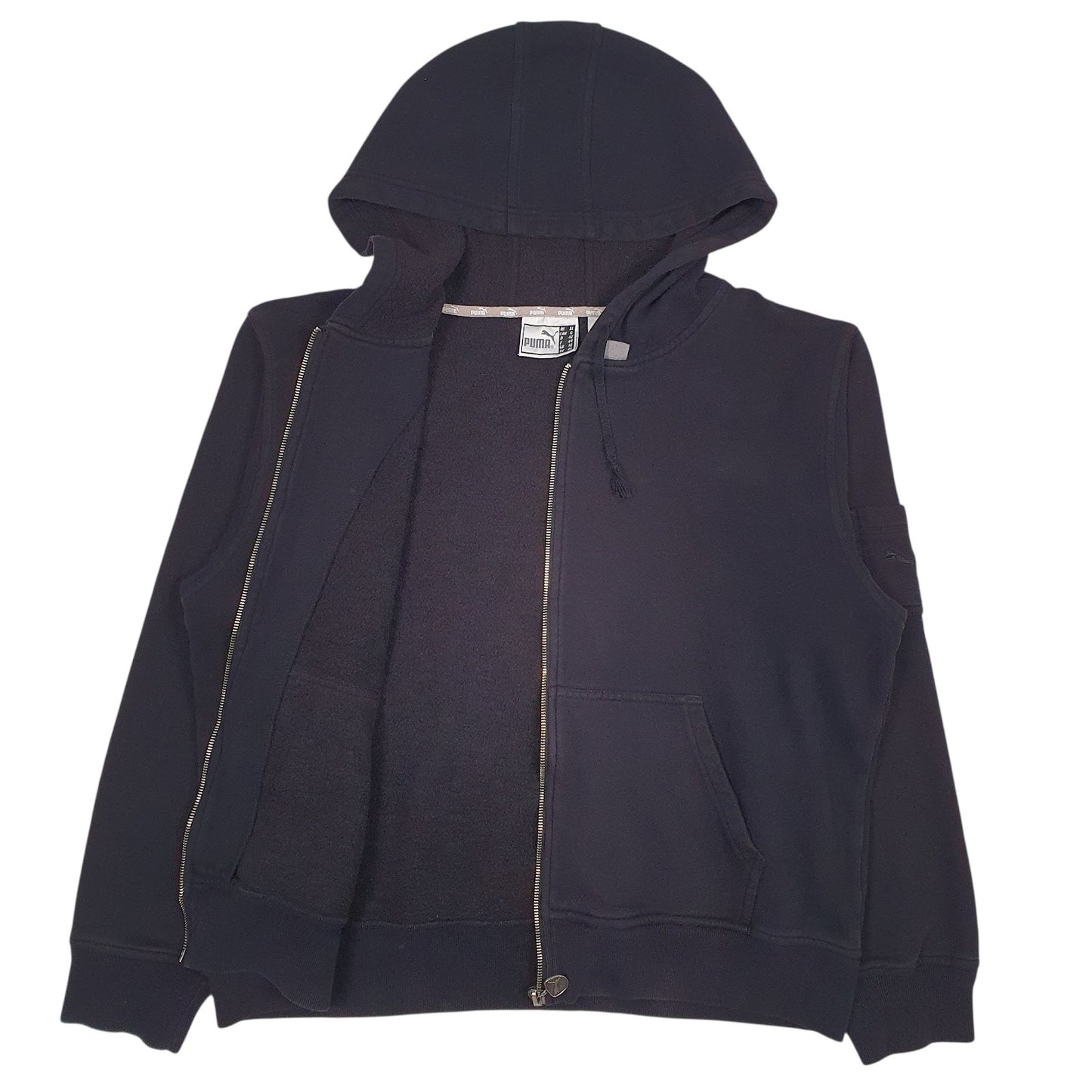 Womens Black Puma  Full Zip Jumper