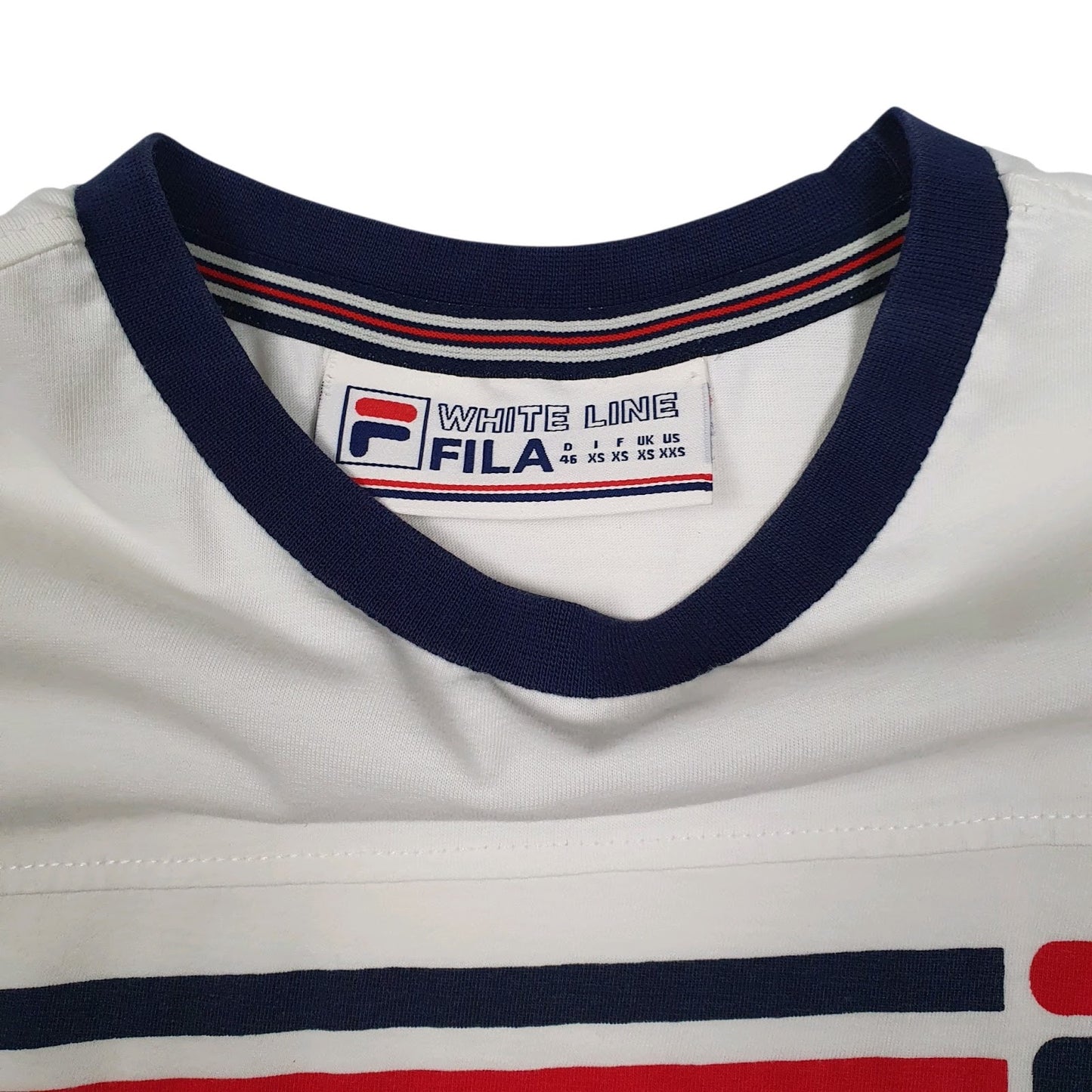 Mens White Fila   T Shirt