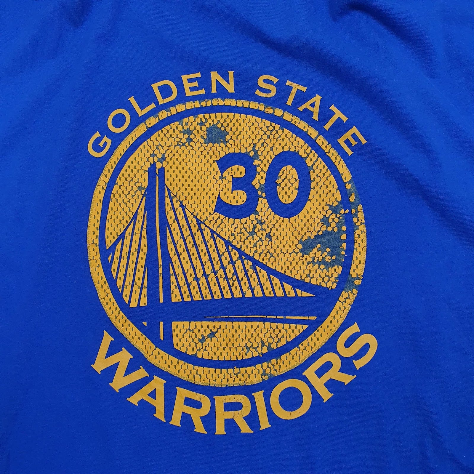Mens Blue Adidas Golden State Warriors NBA Basketball Curry  T Shirt