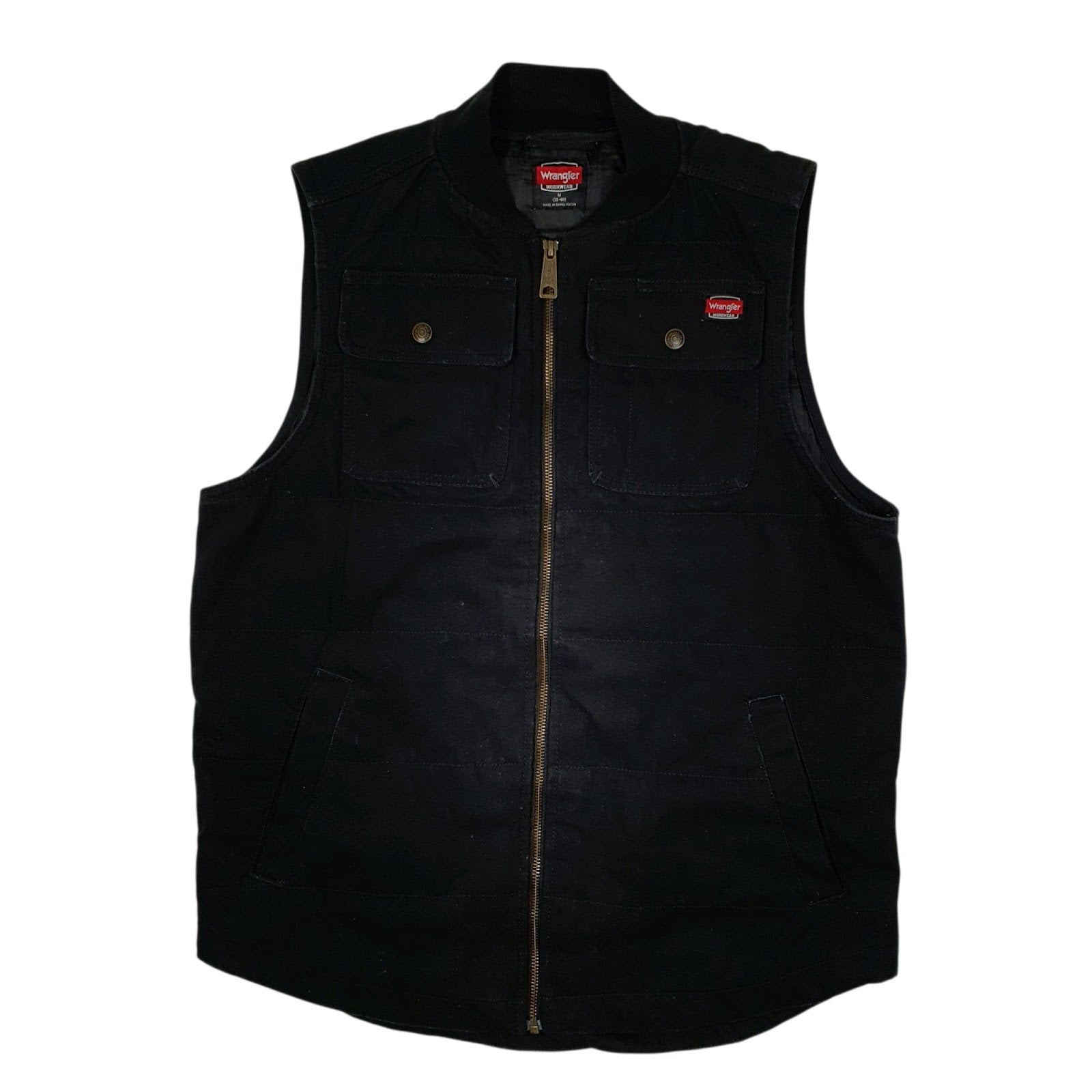 Mens Black Wrangler Workwear Vest Bodywarmer Hoodie Coat