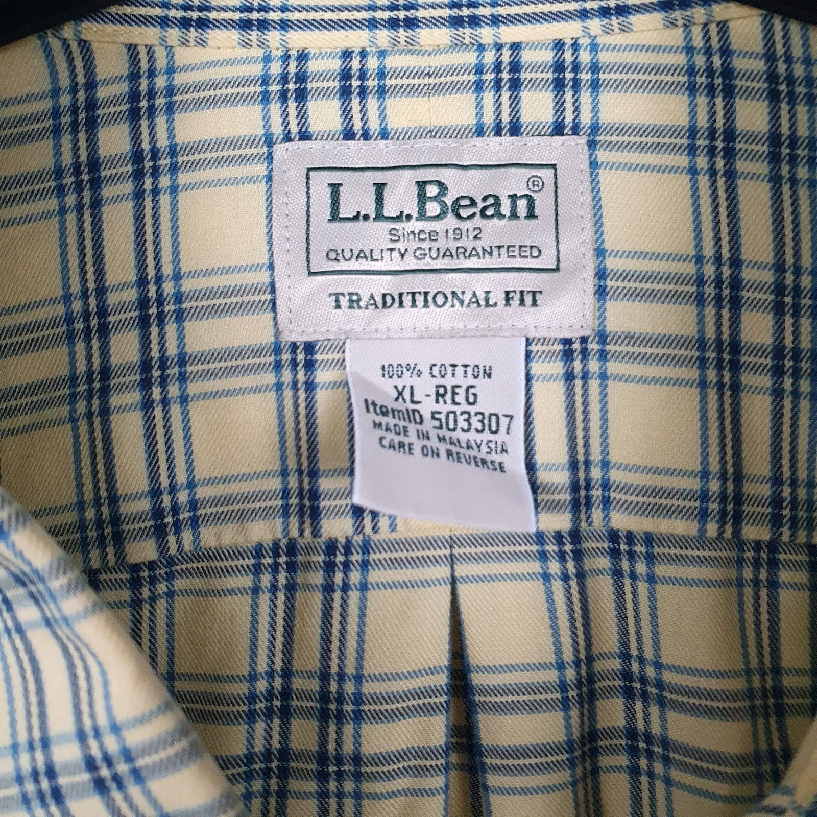 Mens Yellow L.L.Bean   Shirt
