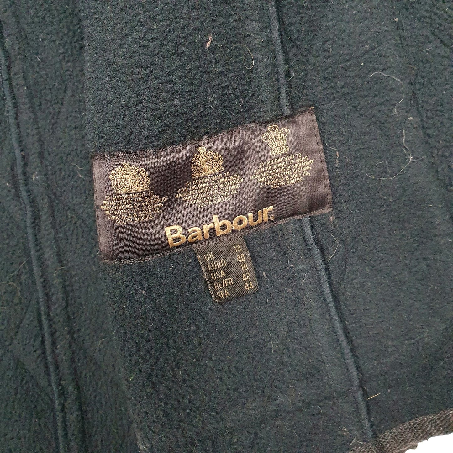 Womens Navy Barbour  Crewneck Coat
