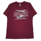 Mens Burgundy Canvas Cheyenne Mountain State Team Short Sleeve T Shirt