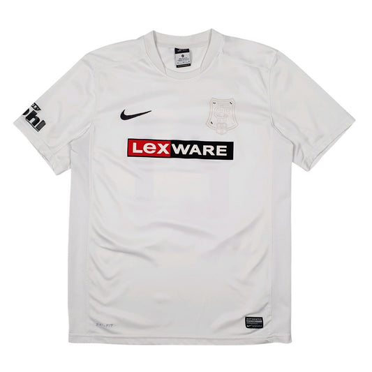 Mens White Nike Freiburger FC Football Jersey Short Sleeve T Shirt