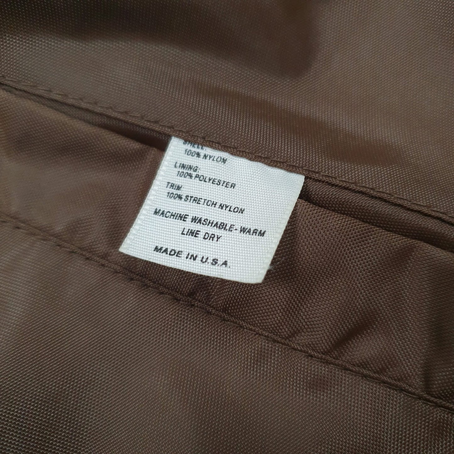 Mens Brown Gem Sportswear Vintage Made In USA Coach Baseball  Coat