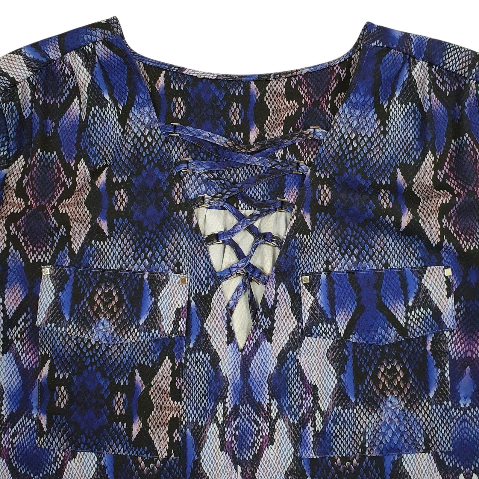 Womens Purple Julien Macdonald Snakeskin Blouse  T Shirt