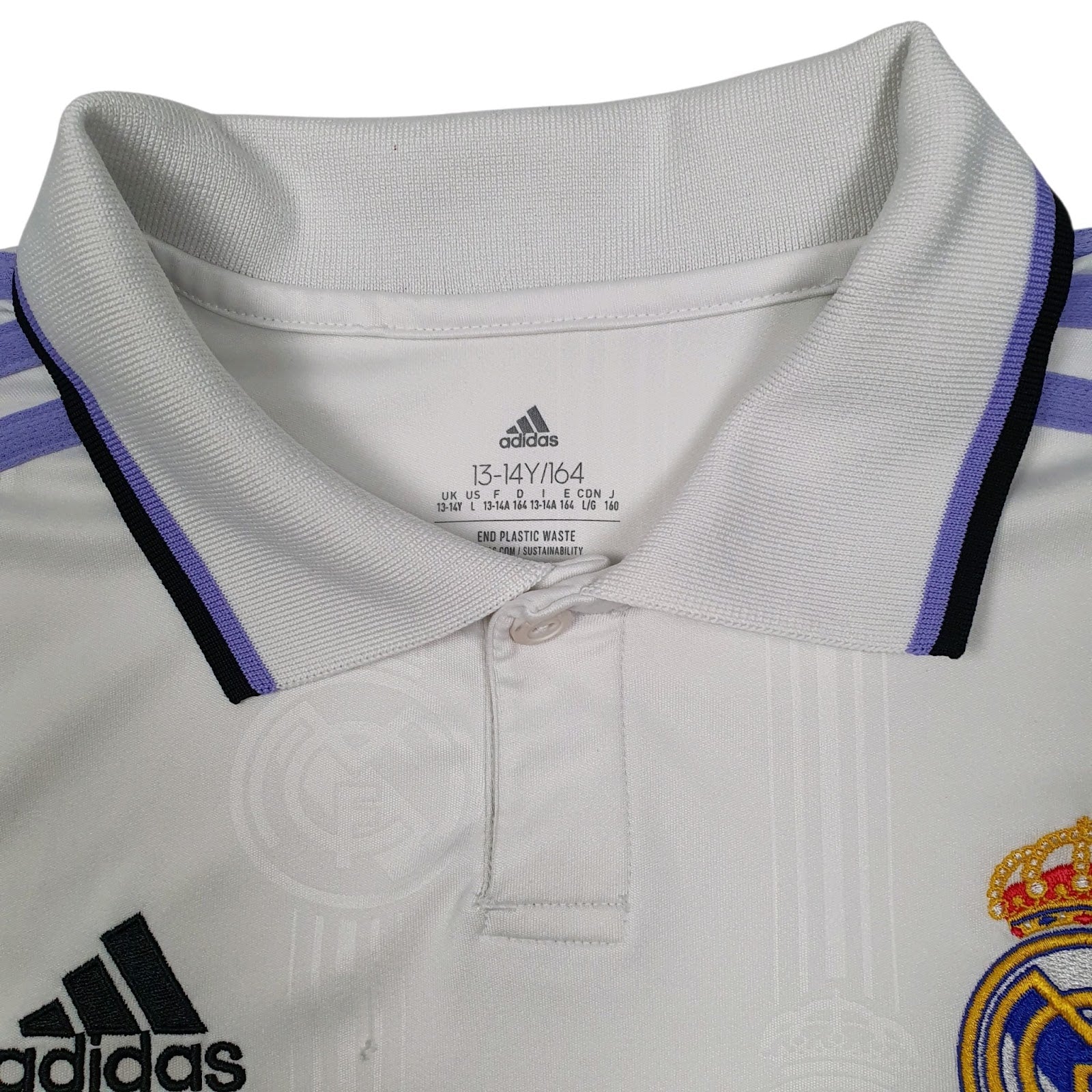 Mens White Adidas Real Madrid FC  Polo Shirt
