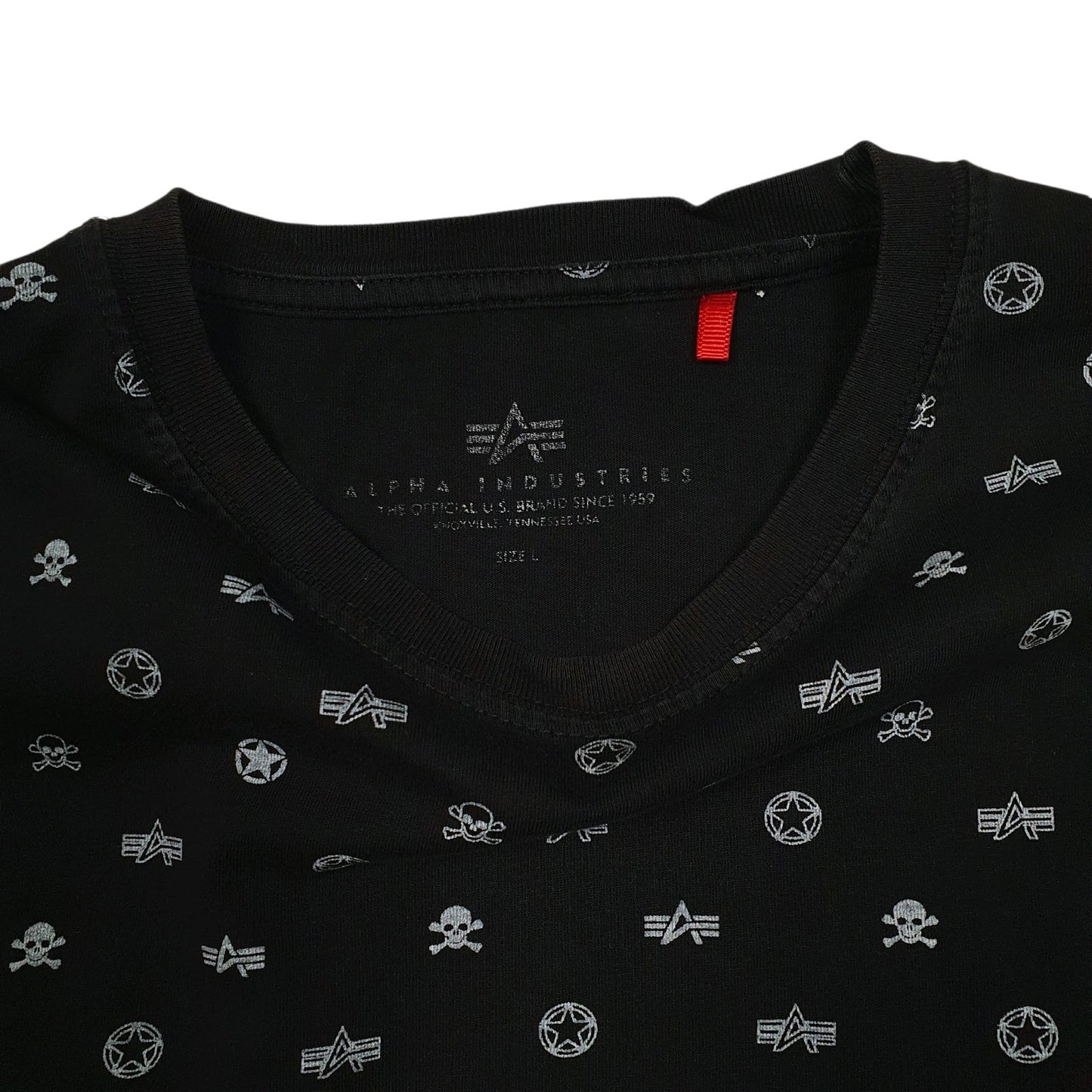 Mens Black Alpha Industries   T Shirt