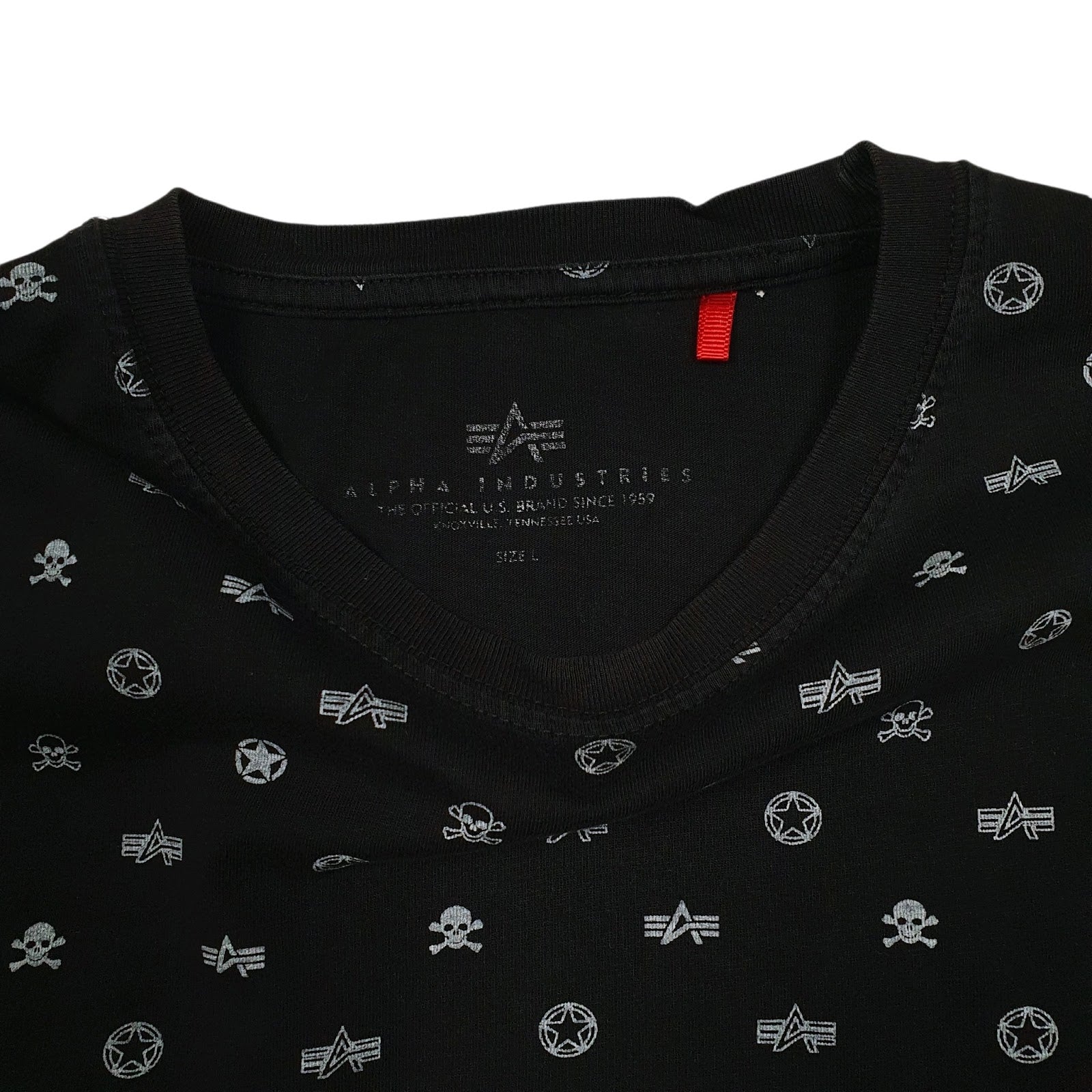 Mens Black Alpha Industries   T Shirt