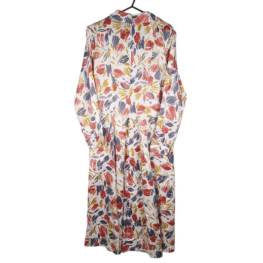 Womens White Unbranded Print Button Up  Dress