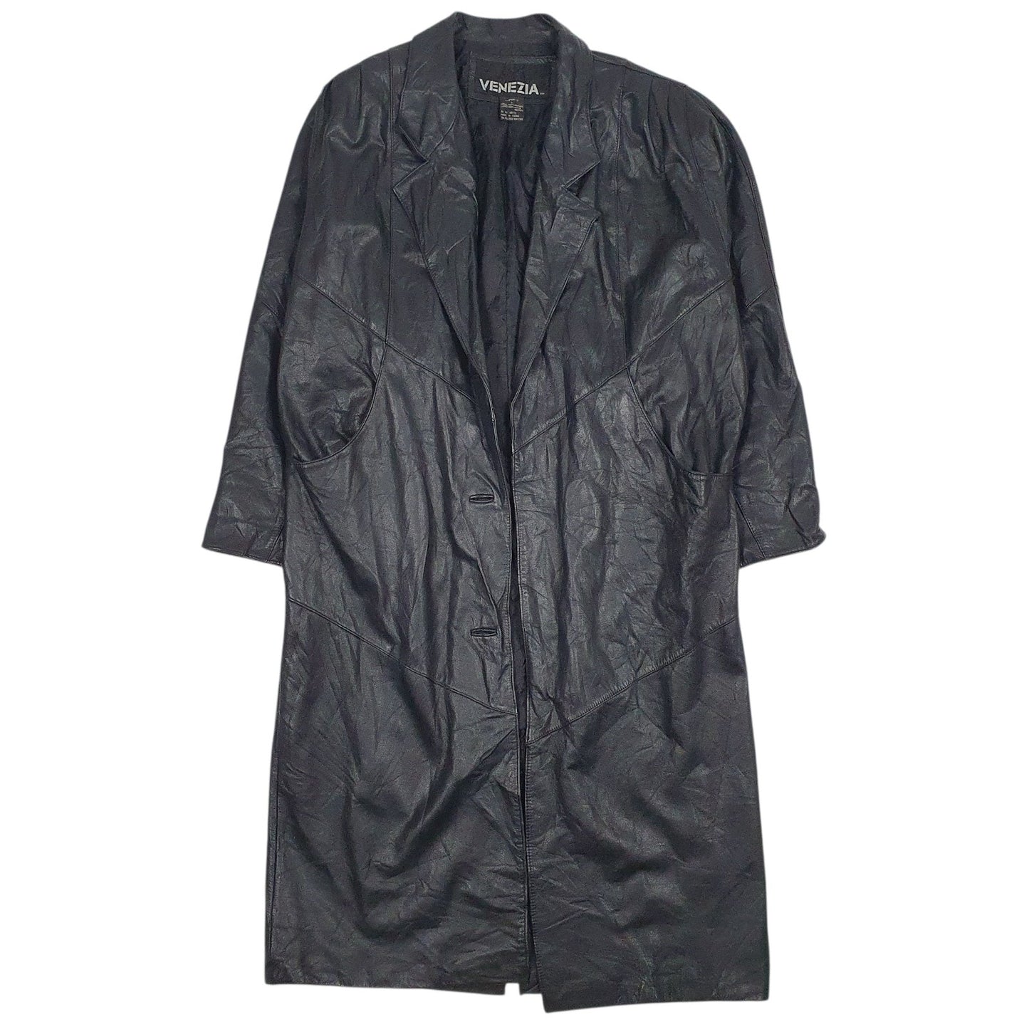 Mens Black Venezia Trench  Coat