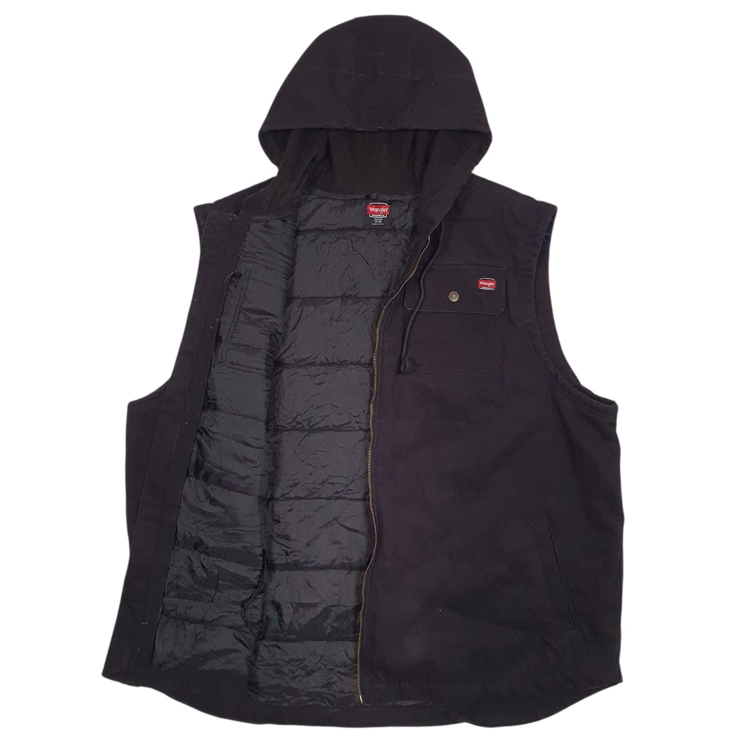 Mens Black Wrangler Workwear Padded  Coat