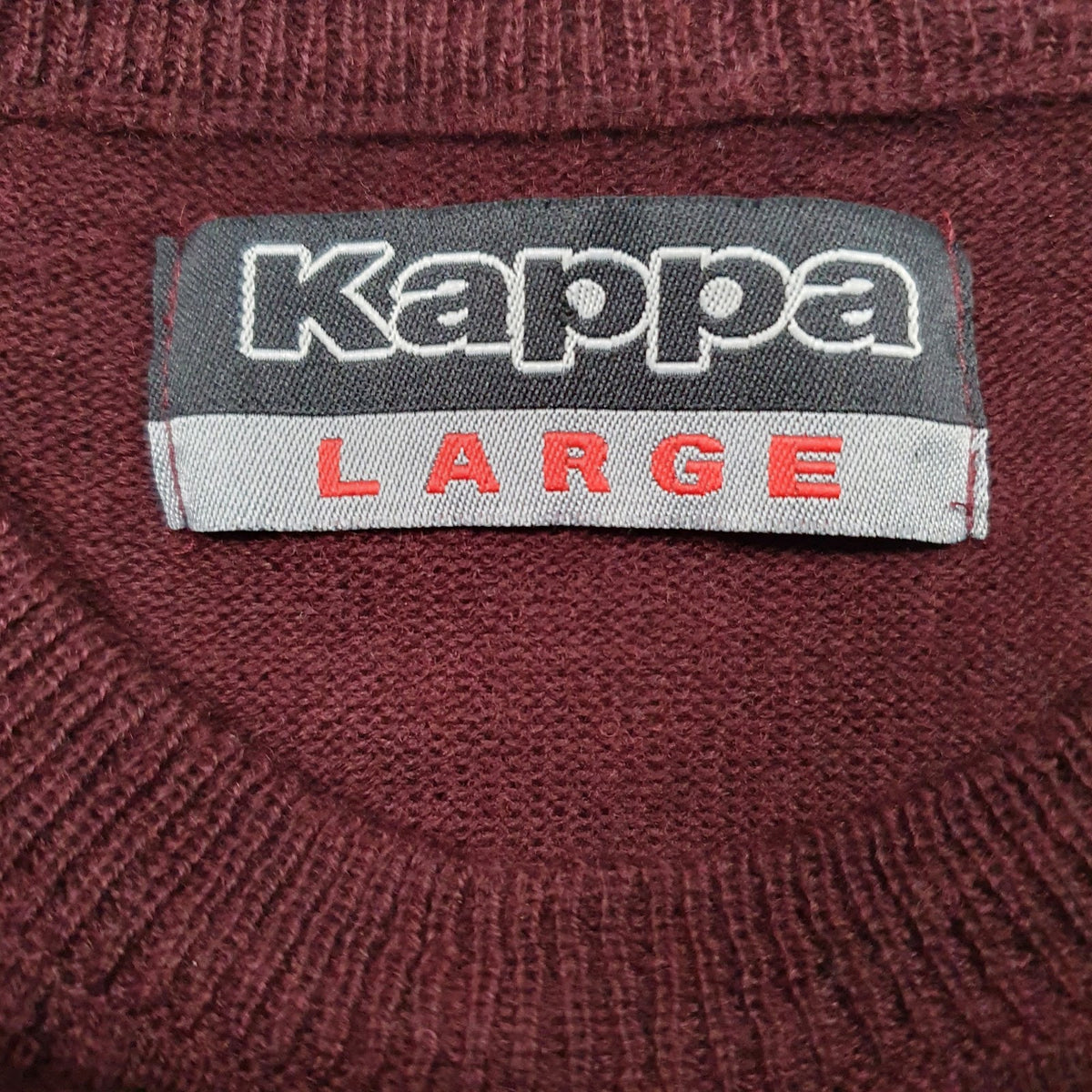 Mens Burgundy Kappa  Crewneck Jumper
