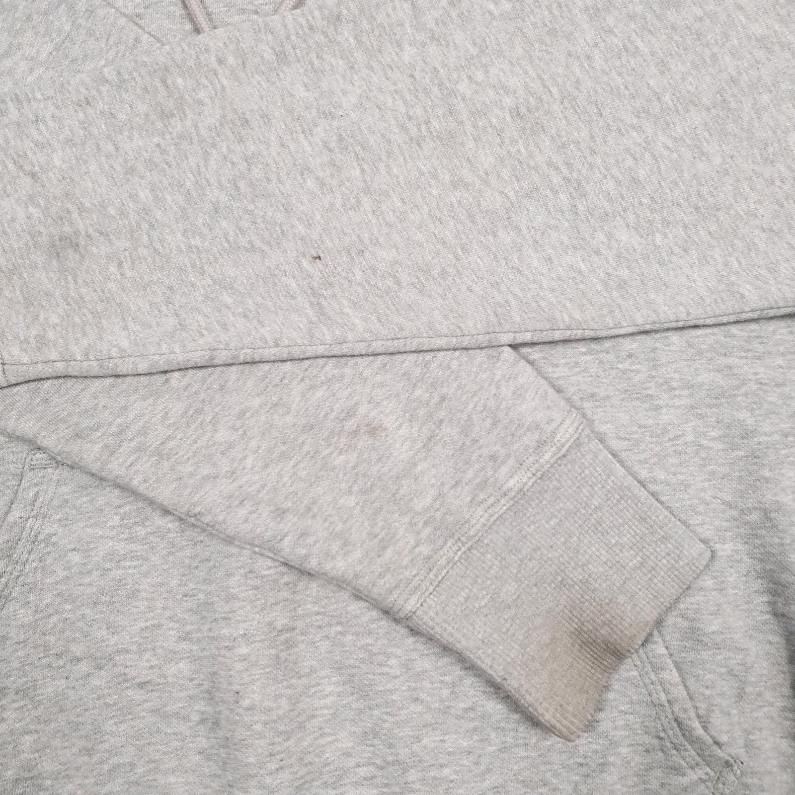Mens Grey Champion Spellout Hoodie Jumper