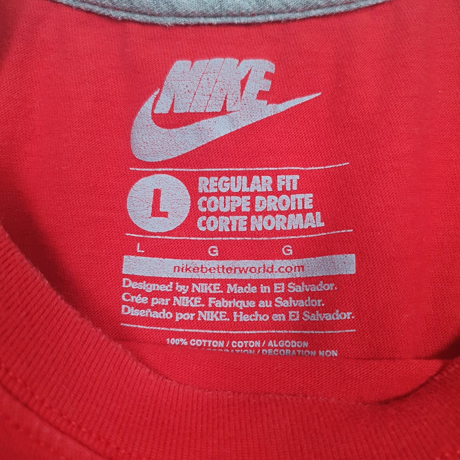 Mens Red Nike   T Shirt