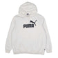 Mens White Puma  Hoodie Jumper