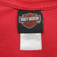Mens Red Harley Davidson  Crewneck T Shirt