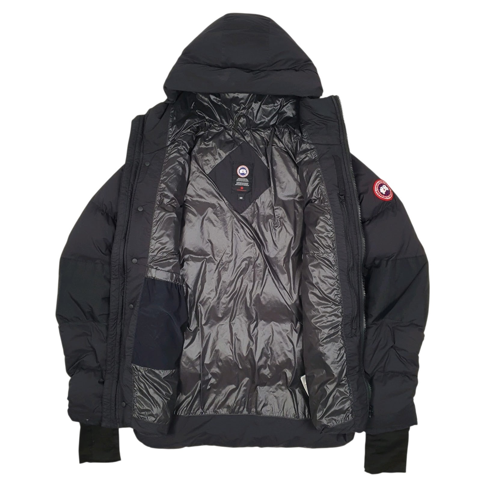 Mens Black Canada Goose Armstrong Parka Crewneck Coat
