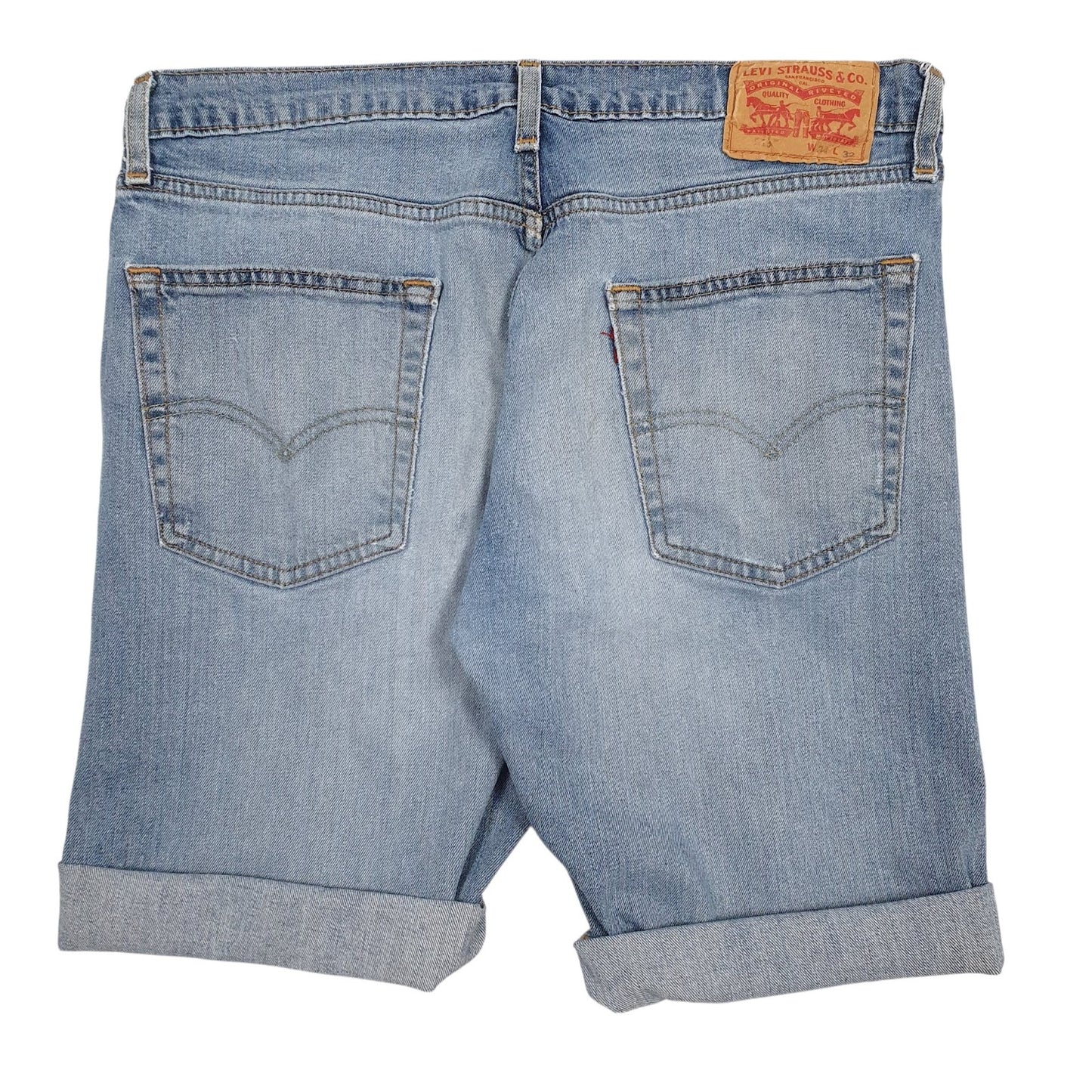 Mens Blue Levis   Shorts