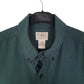 Mens Green L.L.Bean Thick Flannel Houndstooth  Shirt
