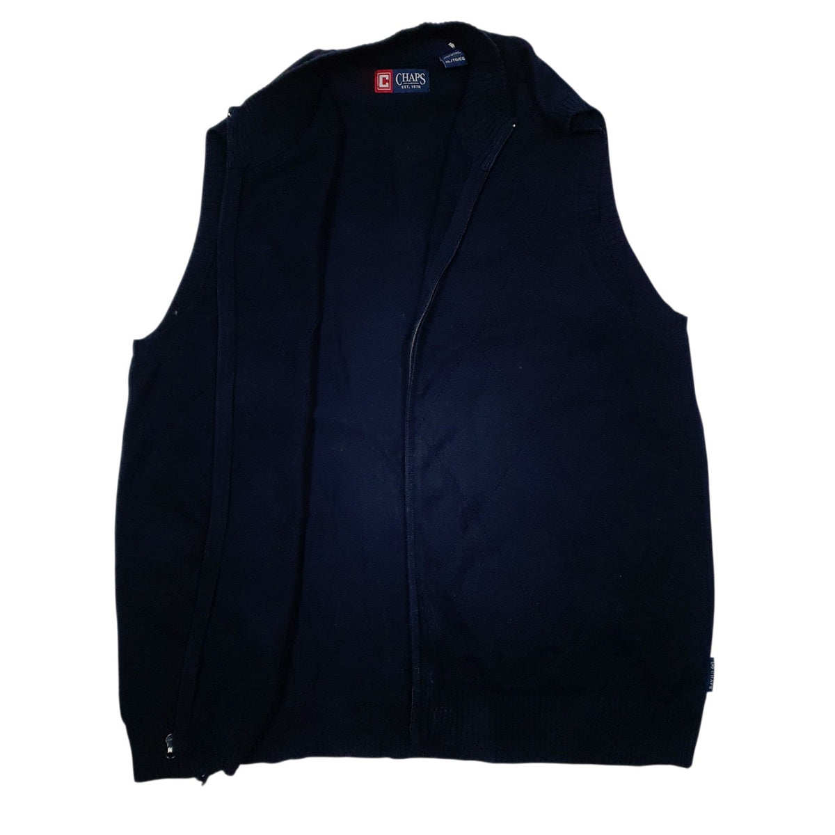 Mens Navy Chaps  Gilet Jumper