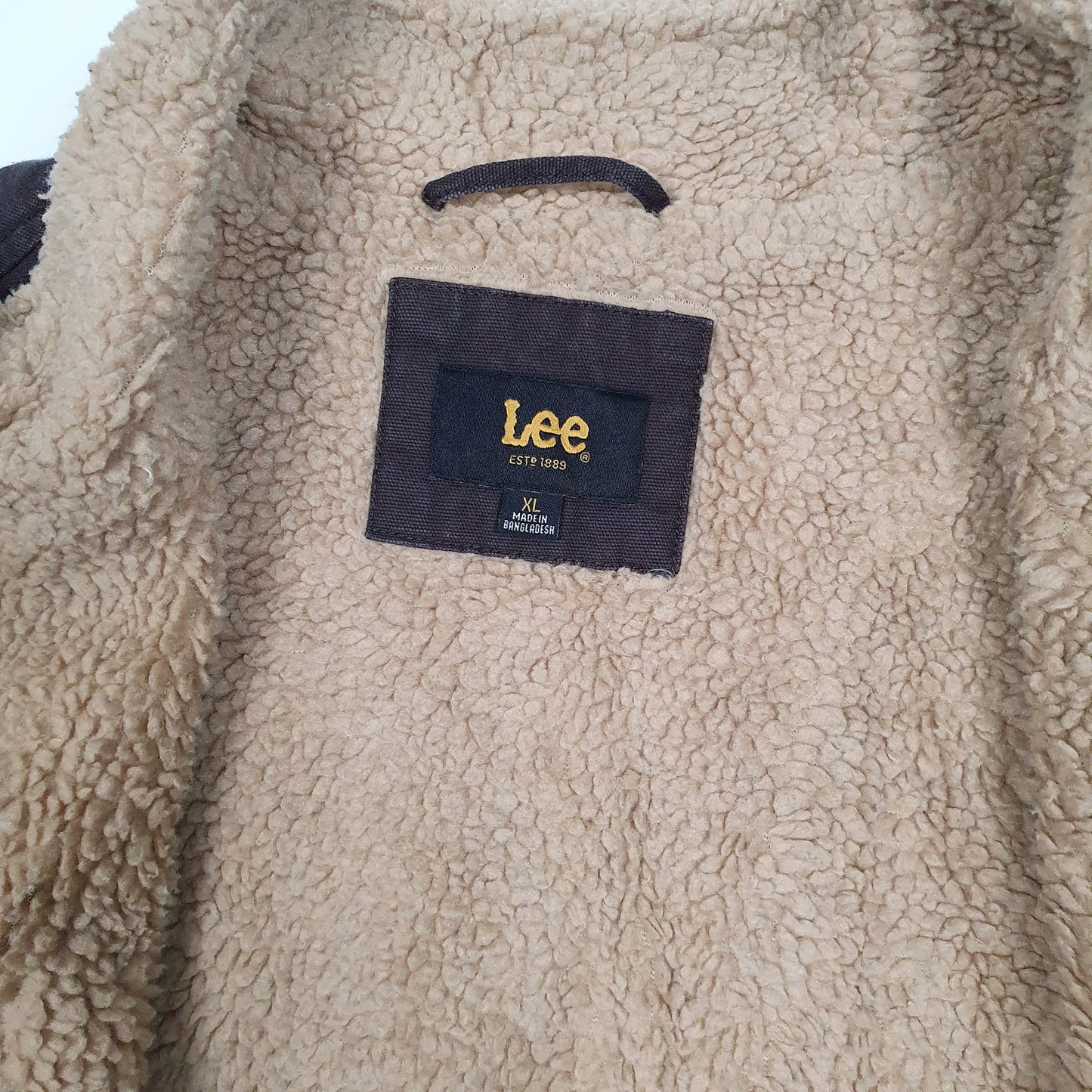 Mens Brown Lee Sherpa Lined  Coat