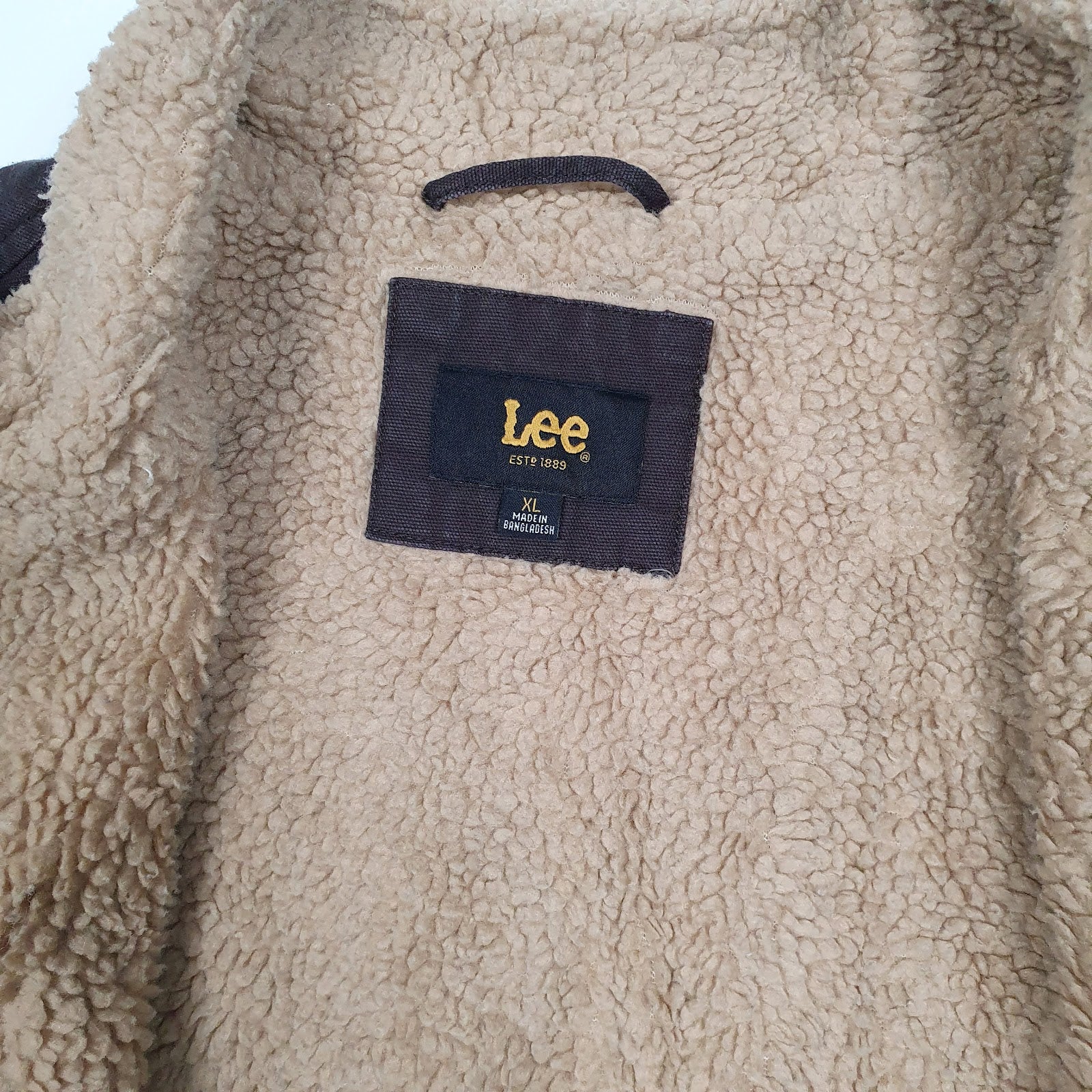 Mens Brown Lee Sherpa Lined  Coat