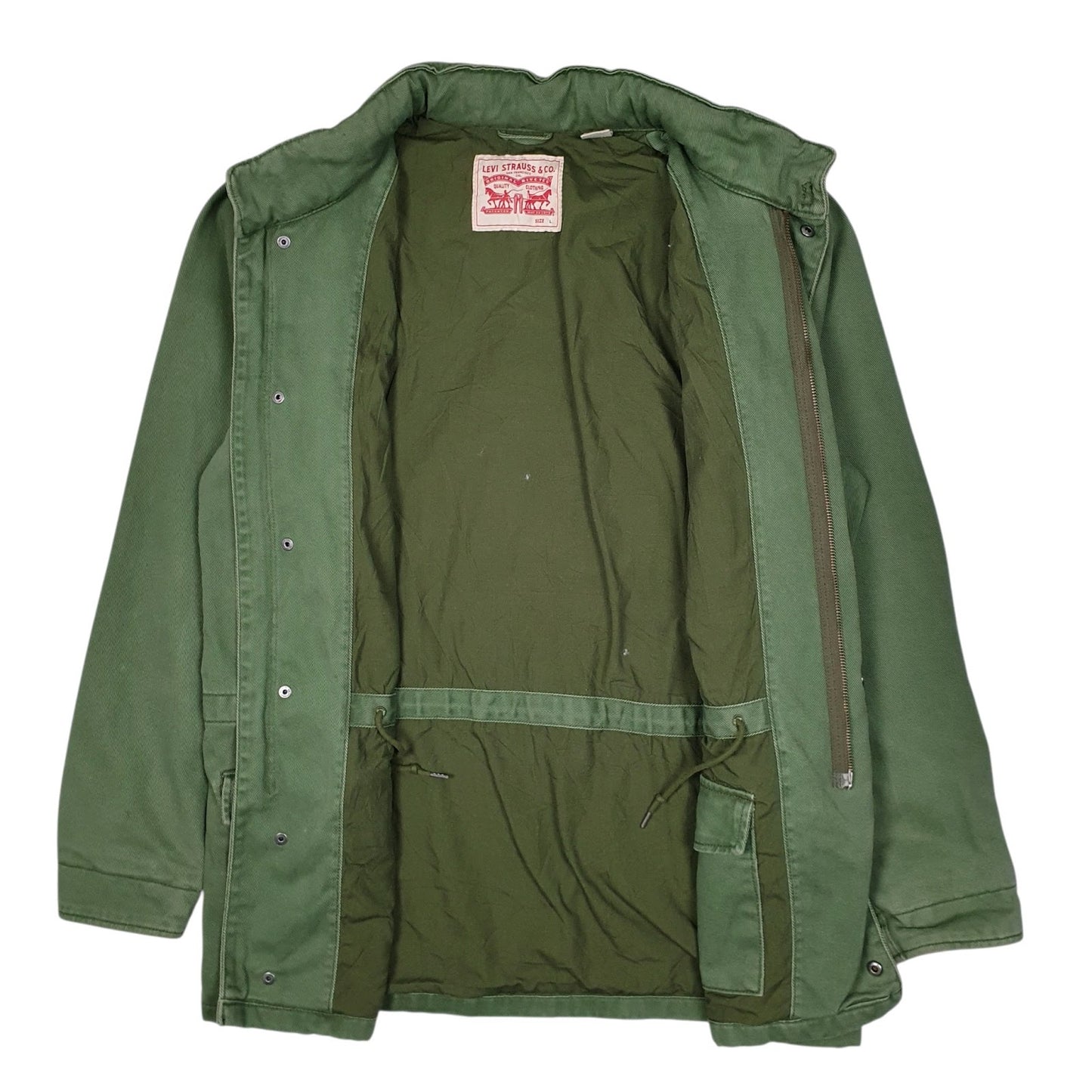 Mens Green Levis Military Field Chore  Coat