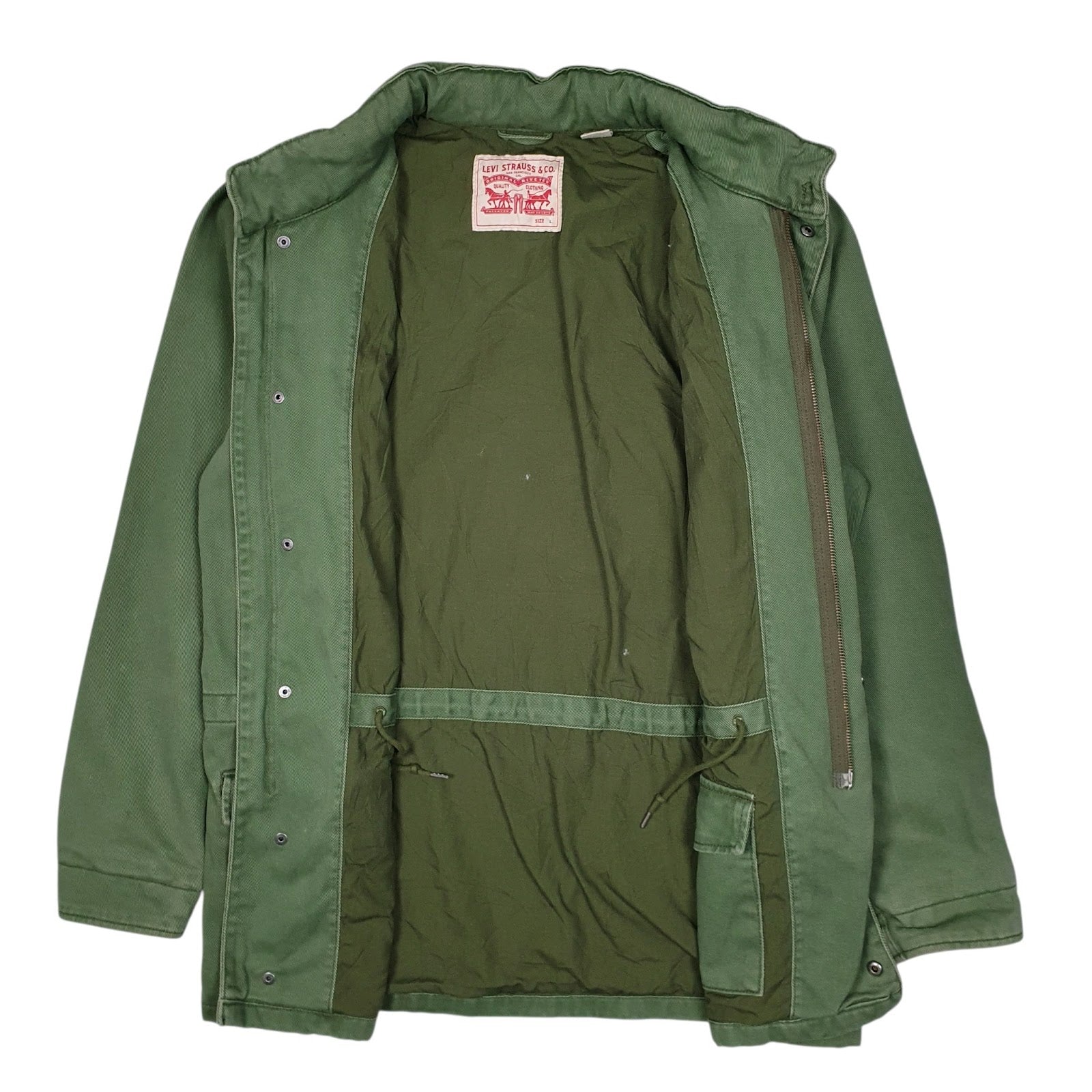 Mens Green Levis Military Field Chore  Coat
