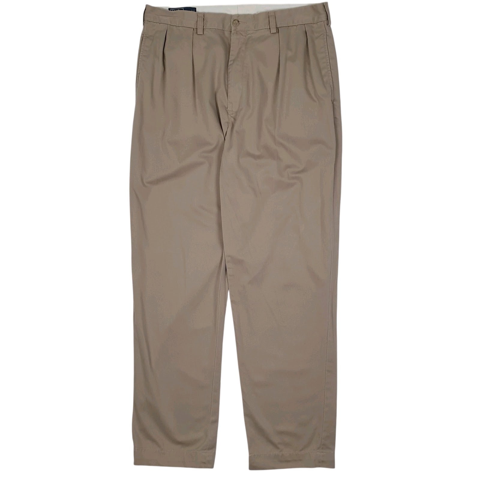 Mens Beige Polo Ralph Lauren Andrew Pant Double Pleated Chino Trousers