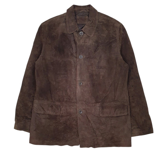 Mens Brown Leather Tex   Coat