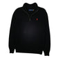 Mens Black Polo Ralph Lauren Knit Quarter Zip Jumper