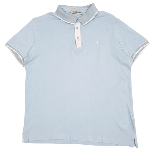 Mens Blue Trussardi  Short Sleeve Polo Shirt