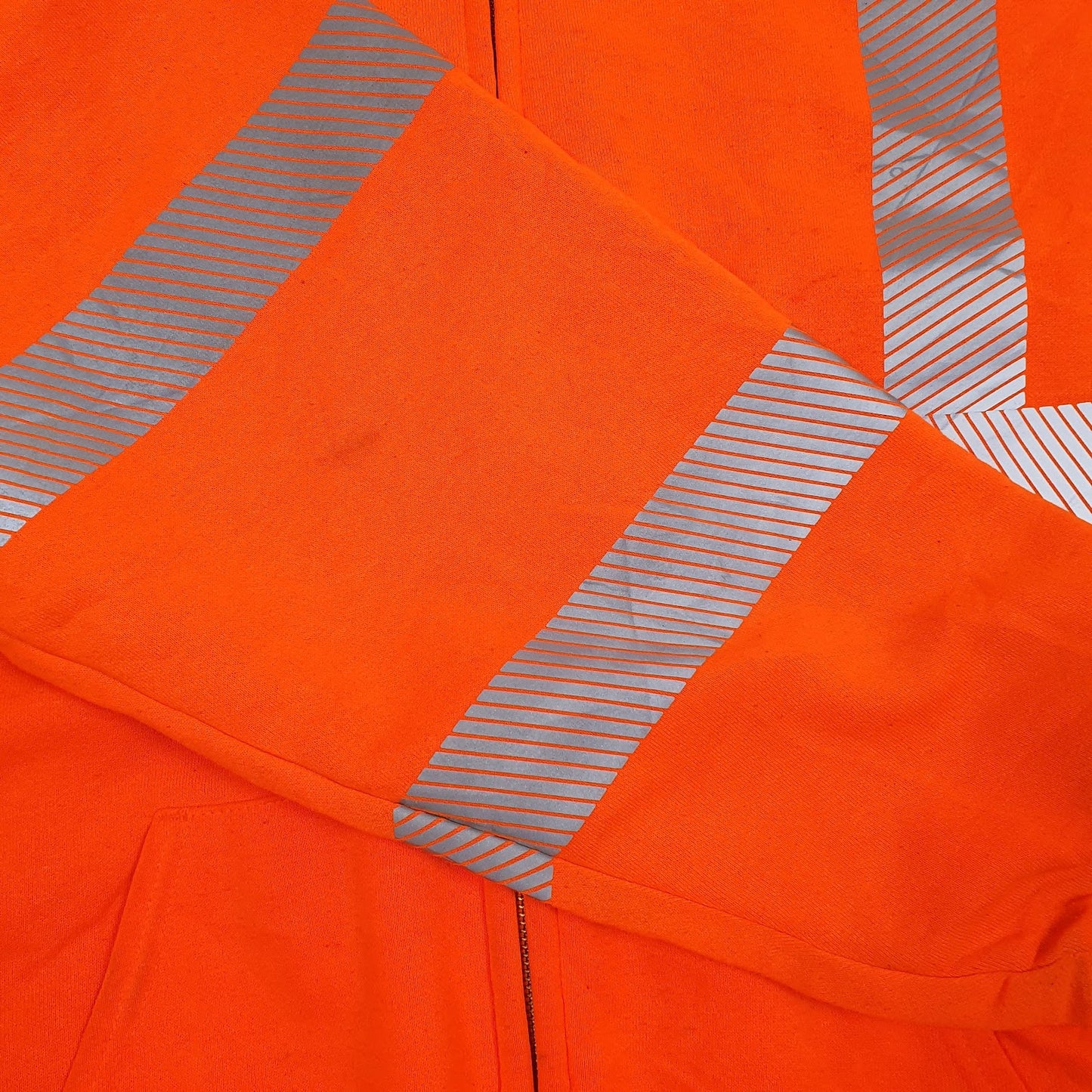 Mens Orange Carhartt Workwear Hi-Vis Full Zip Jumper