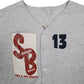 Mens Grey Unbranded Baseball Jersey  T Shirt