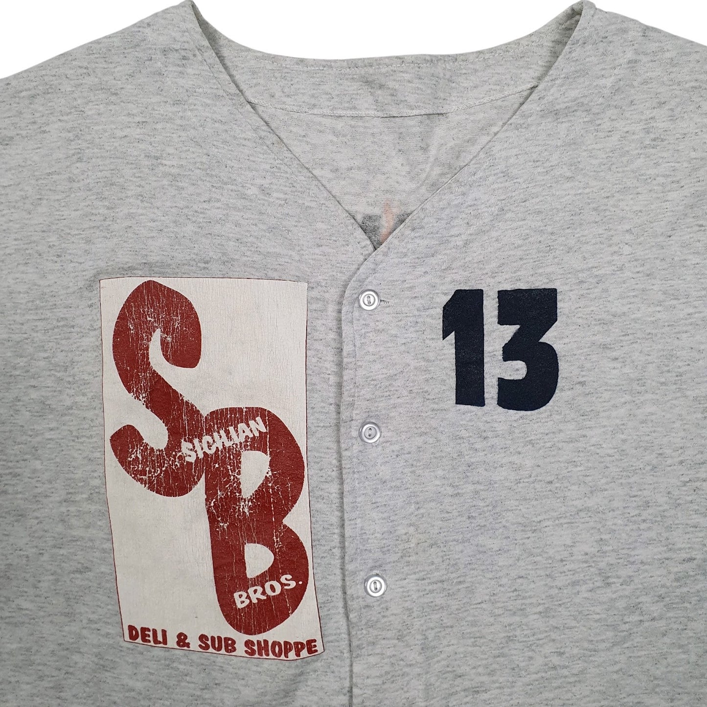 Mens Grey Unbranded Baseball Jersey  T Shirt