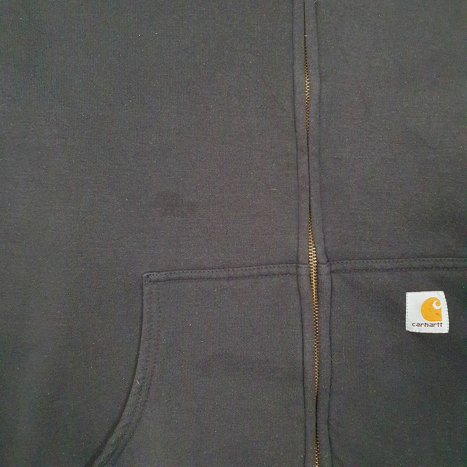 Mens Black Carhartt J149 BLK Insulated Heavy Hoodie Full Zip Jumper