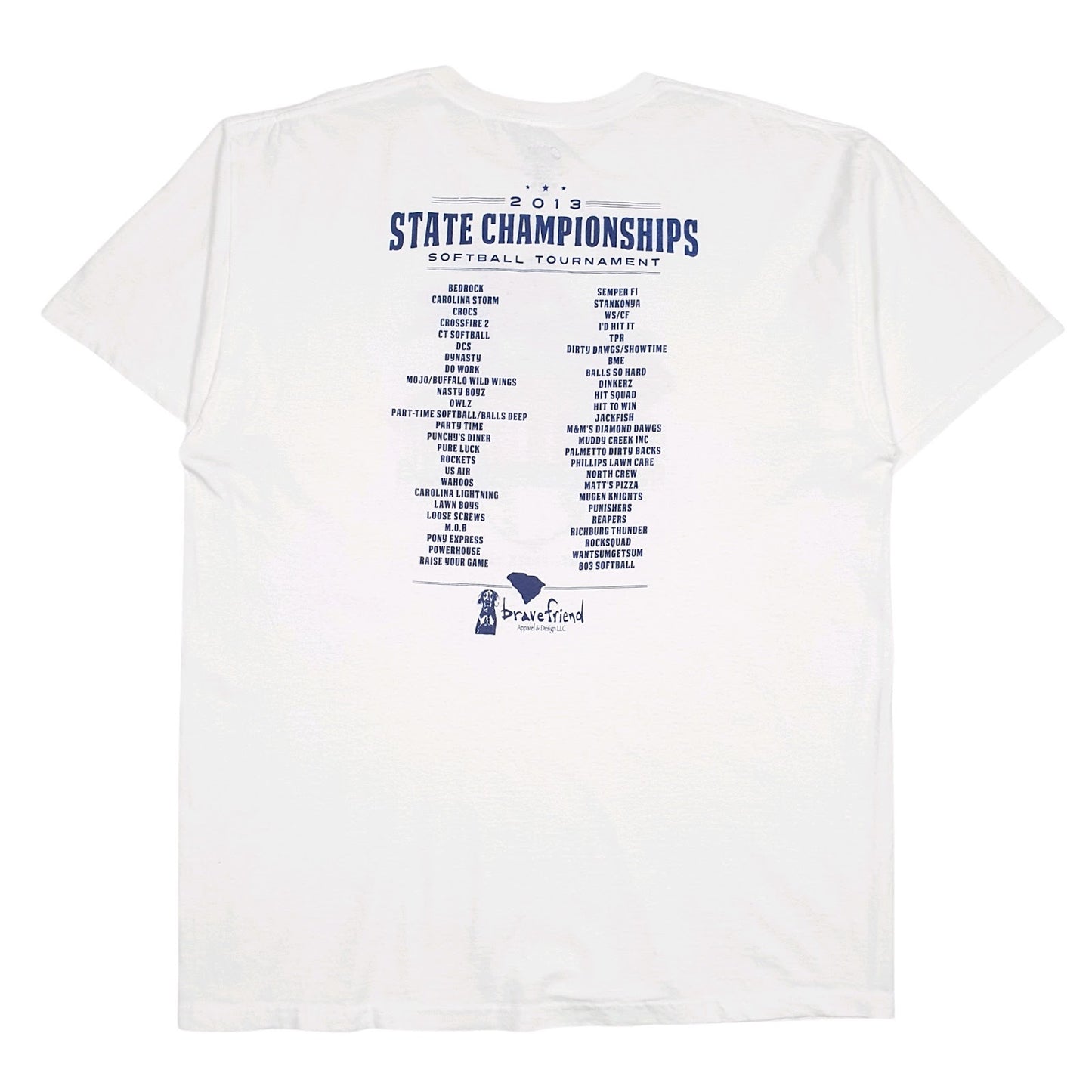 Mens White Port & Company State Championships Softball Tournament  T Shirt
