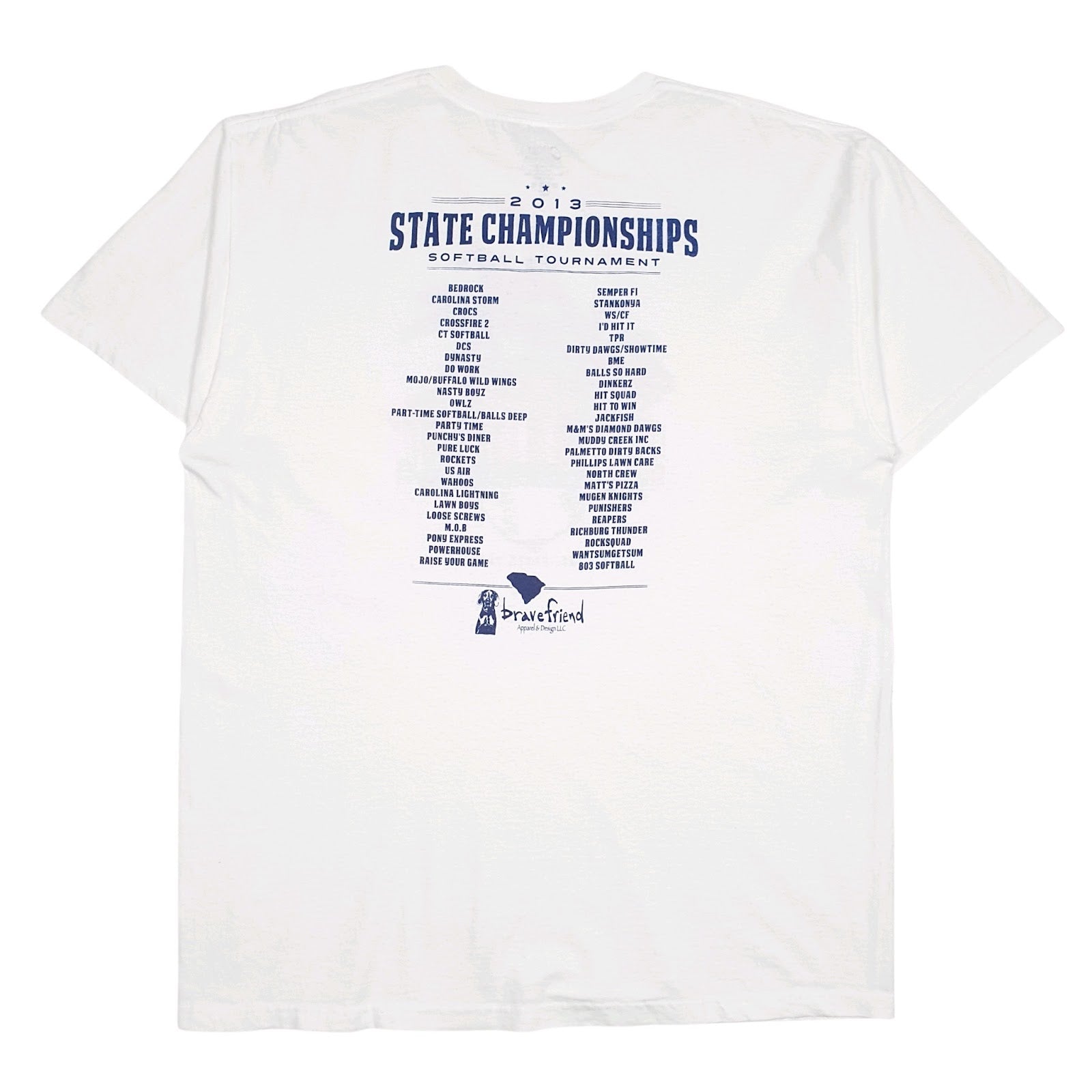 Mens White Port & Company State Championships Softball Tournament  T Shirt
