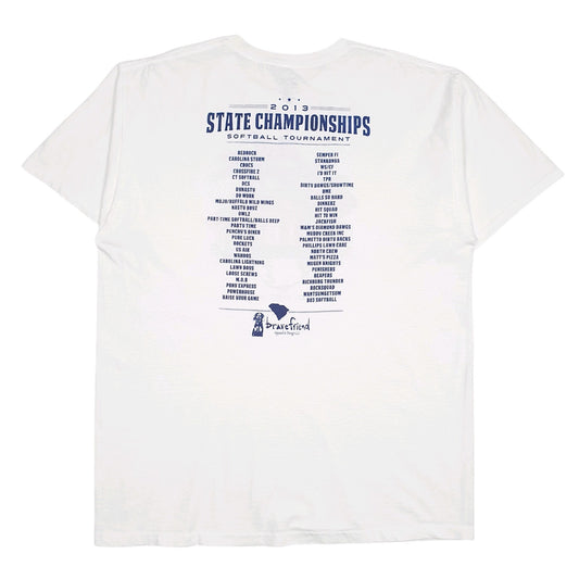 Mens White Port & Company State Championships Softball Tournament  T Shirt