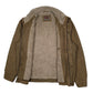 Mens Brown Levis Military Bomber Sherpa Lined Windbreaker  Coat