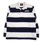 Mens White Charles River Rugby Long Sleeve Polo Shirt